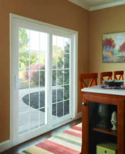 French-style patio doors in a dining room