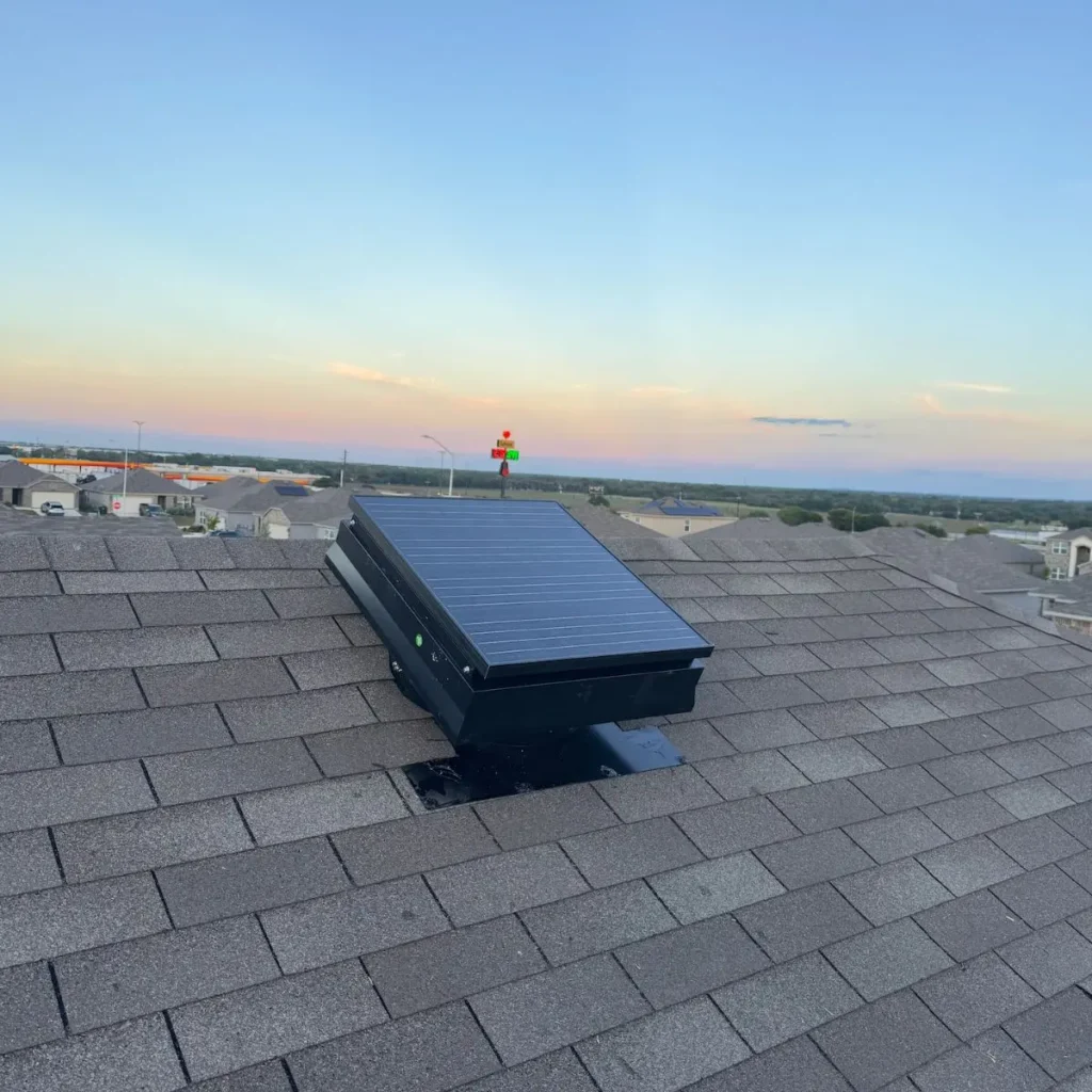 solar attic fan on a san antonio roof